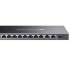 TP-LINK OMADA ES210GMP 10 Port Gbit 8 Port PoE+ 123W 1xGbit+1xSFP Uplink Desktop Yönetilebilir Çelik Kasa Switch - 41376