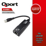 QPORT USB TO GIGABIT ETHERNET 10/100/1000 ÇEVİRİCİ (Q-UGB1) / Q-UGB1-KAR62243 - Görsel 2