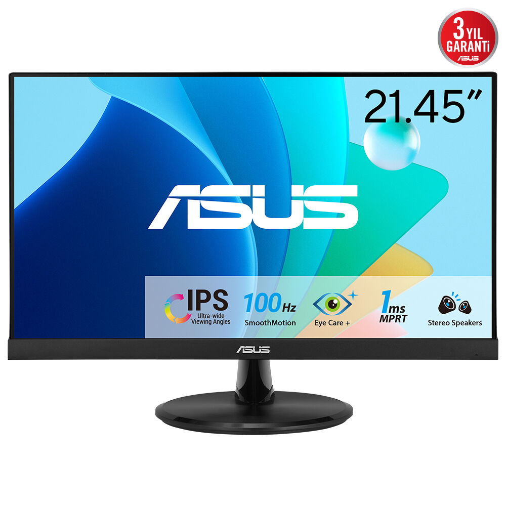ASUS VP229HF 21.5" LED 1ms 100Hz 1920x1080 FullHD VGA HDMI (Vesa) AdaptiveSync Siyah Monitör- 38412 ASUS VP229HF 21.5" LED 1ms 100Hz 1920x1080 FullHD VGA HDMI (Vesa) AdaptiveSync Siyah Monitör - 38412