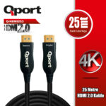 QPORT 25M HDMI 2.0 VERSİYON 4K 60HZ YÖNLÜ KABLO (Q-HDMI253) - Q-HDMI253