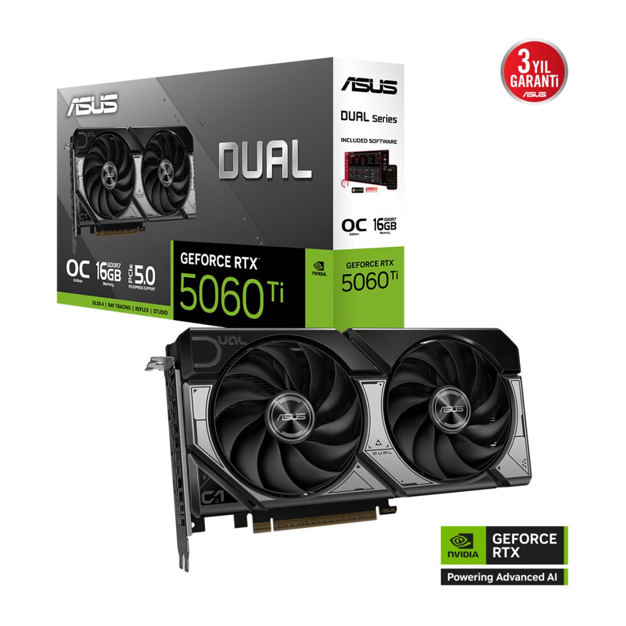 16 GB ASUS DUAL-RTX5060TI-O16G RTX 5060TI GDDR7 128Bit DLSS4 Ekran Kartı- 90YV0MH0-M0NA00 16 GB ASUS DUAL-RTX5060TI-O16G RTX 5060TI GDDR7 128Bit DLSS4 Ekran Kartı - 90YV0MH0-M0NA00
