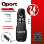 QPORT Q-SUN400 2.4GHZ USB KIRMIZI LAZERLİ SUNUM KUMANDASI - PRESENTER / Q-SUN400-KAR62406 - Görsel 2