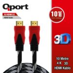 QPORT 10M ALTIN UÇLU HDMI KABLO 1.4V (Q-HDMI10) - Q-HDMI10