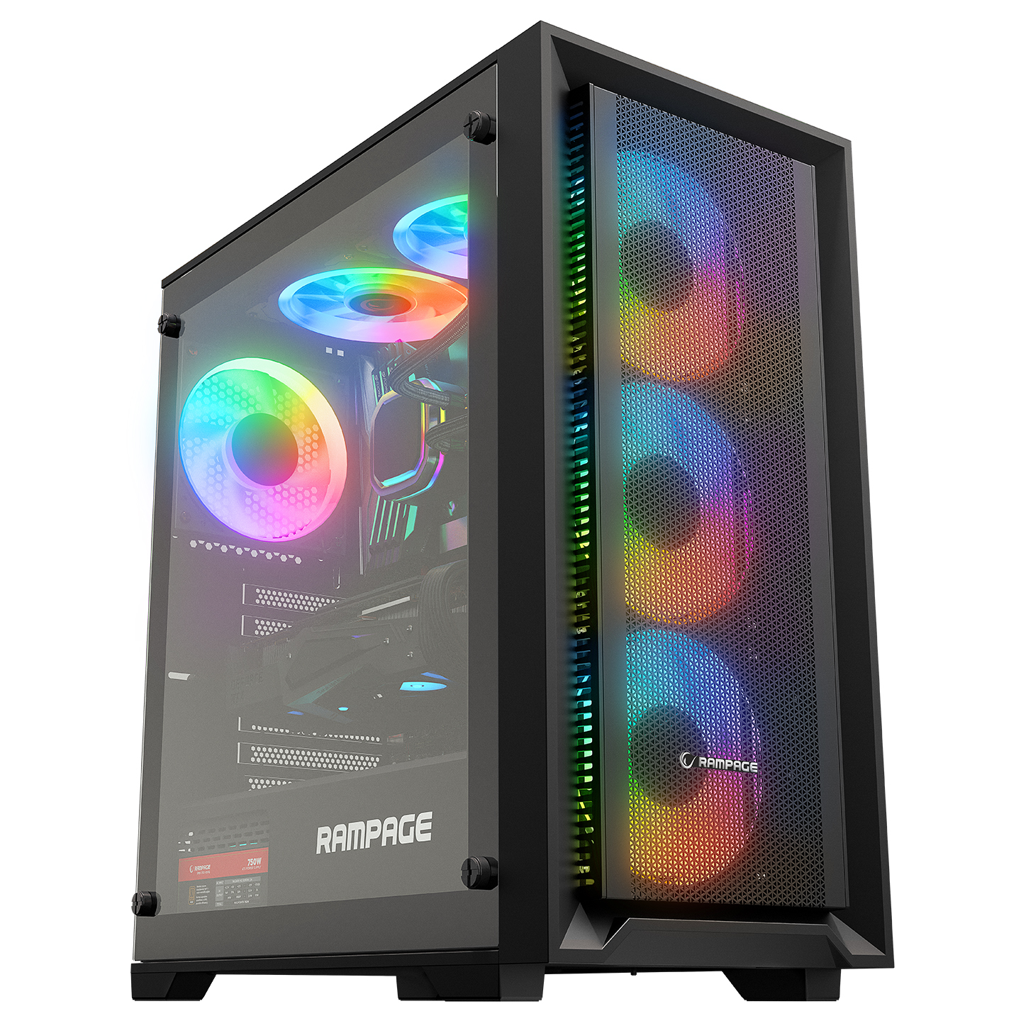 Rampage VOYAGER 750W 80+ BRONZE RGB ATX Mid-T Gaming Oyuncu Kasası (Siyah)- Bbi.Isl.Kas.Kas.0104 Rampage VOYAGER 750W 80+ BRONZE RGB ATX Mid-T Gaming Oyuncu Kasası (Siyah) - Bbi.Isl.Kas.Kas.0104