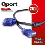 QPORT 20M 15 PİN FİTRELİ MONİTÖR / VGA KABLO (Q-VGA20) - Q-VGA20