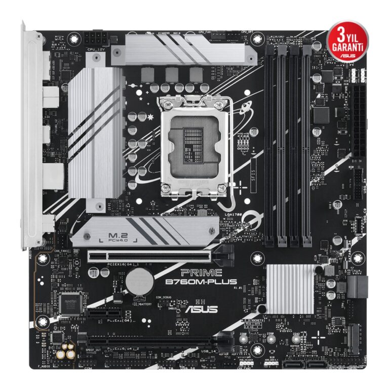 ASUS PRIME B760M-PLUS LGA1700 DDR5 7200 2x M2 USB3.2 AURA RGB 2.5Gbit LAN mATX - 90MB1GY0-M0EAY0
