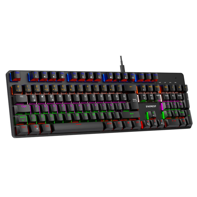 Everest KB-MK1 Lumos Rainbow Red Switch Mekanik Gaming Klavye USB Siyah - Bbi.Isl.Klv.Kusb.0013