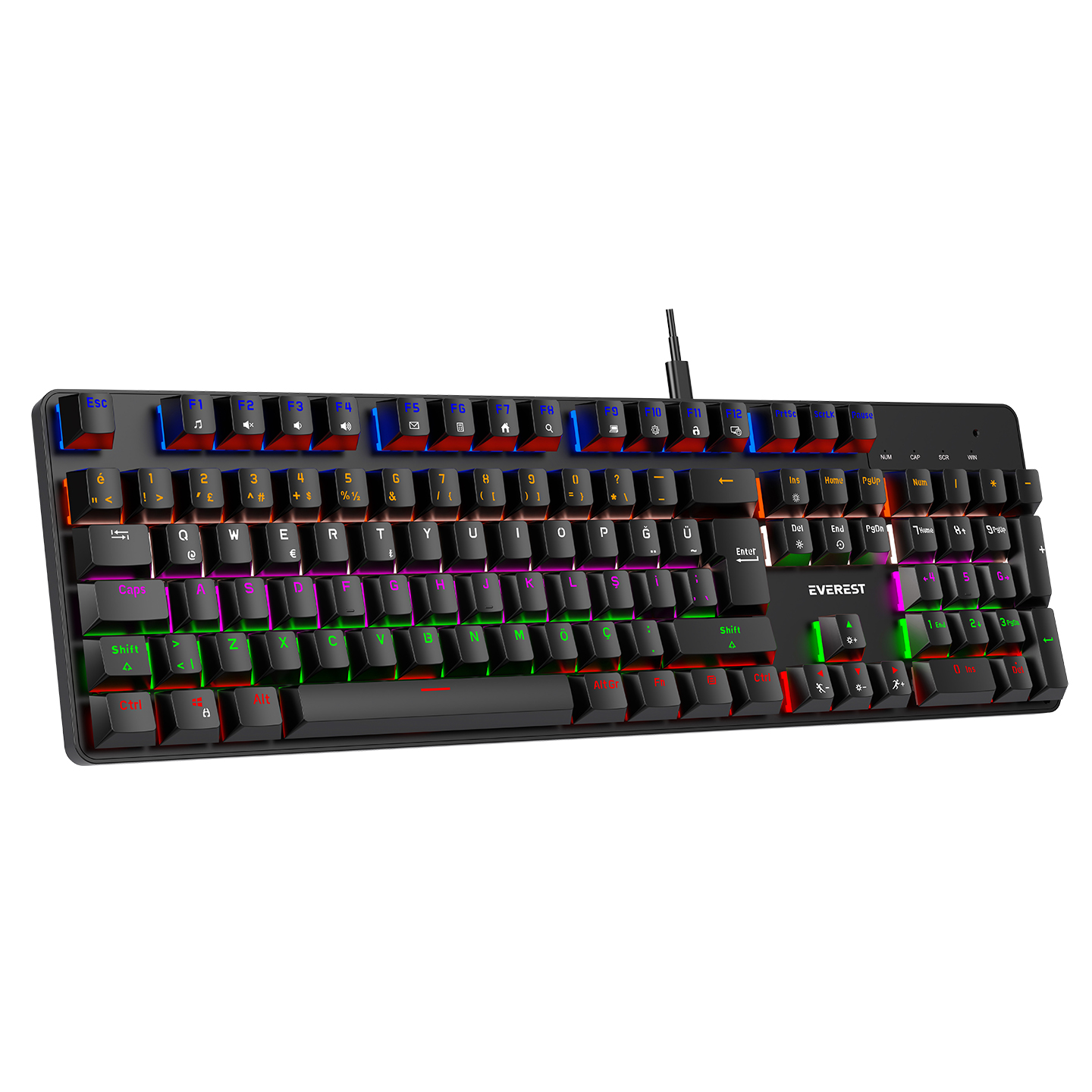 Everest KB-MK1 Lumos Rainbow Red Switch Mekanik Gaming Klavye USB Siyah- Bbi.Isl.Klv.Kusb.0013 Everest KB-MK1 Lumos Rainbow Red Switch Mekanik Gaming Klavye USB Siyah - Bbi.Isl.Klv.Kusb.0013