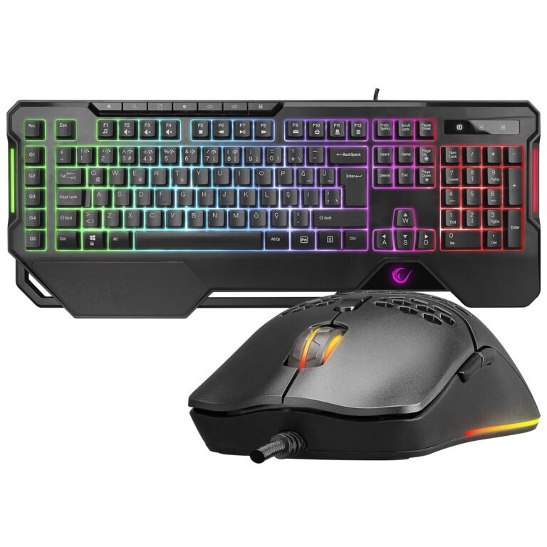 Rampage KM-R96 ELEMENTAL Q RGB Multmedia Klavye+7200dpi Mouse Gaming Set Siyah - Bbi.Isl.Klv.Susb.0009