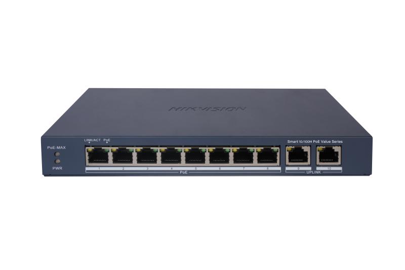 HIKVISION DS-3E1310P-EI/M 10 Port Mbit 8 Port PoE 60W 2xGbit Uplink Desktop Yönetilemez Metal Kasa Switch- 39206 HIKVISION DS-3E1310P-EI/M 10 Port Mbit 8 Port PoE 60W 2xGbit Uplink Desktop Yönetilemez Metal Kasa Switch - 39206