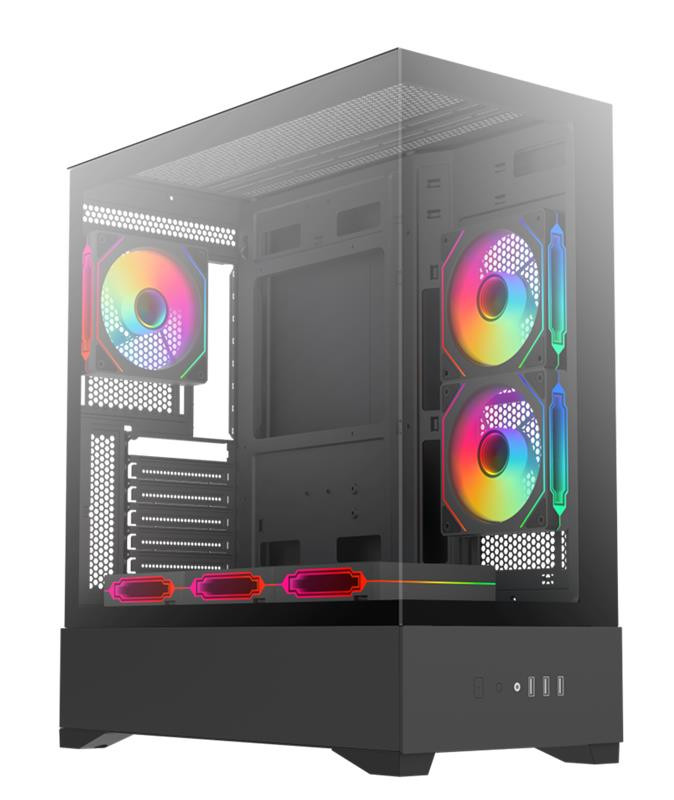 DARK DKCHDIAMONDPRO Diamond PRO Powersız Siyah Tempered Glass Mid Tower ATX Kasa - 40561