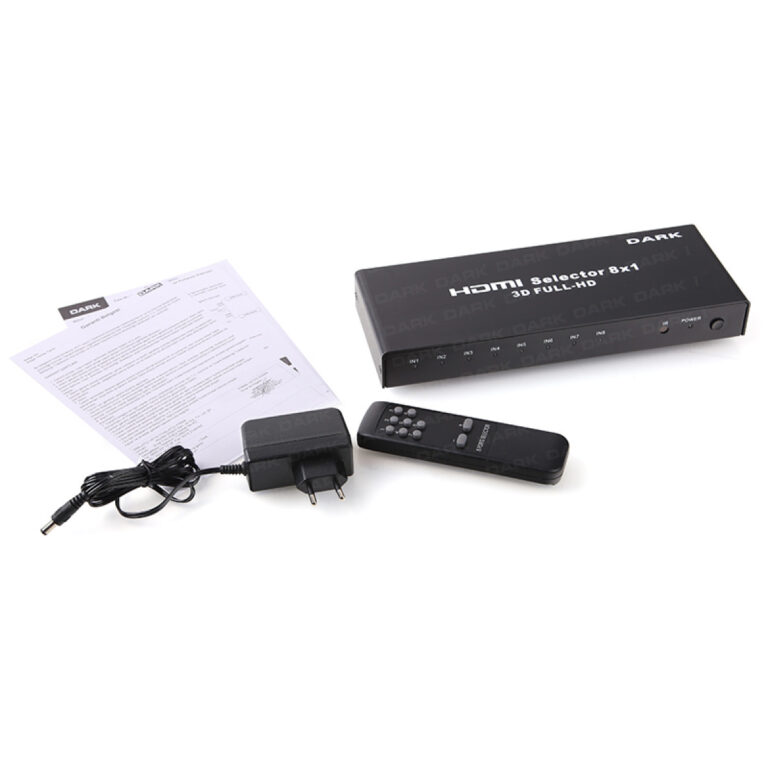 DARK DK-HD-SW8X1 HDMI Switch 8 Giriş 1 Çıkışlı - 20049