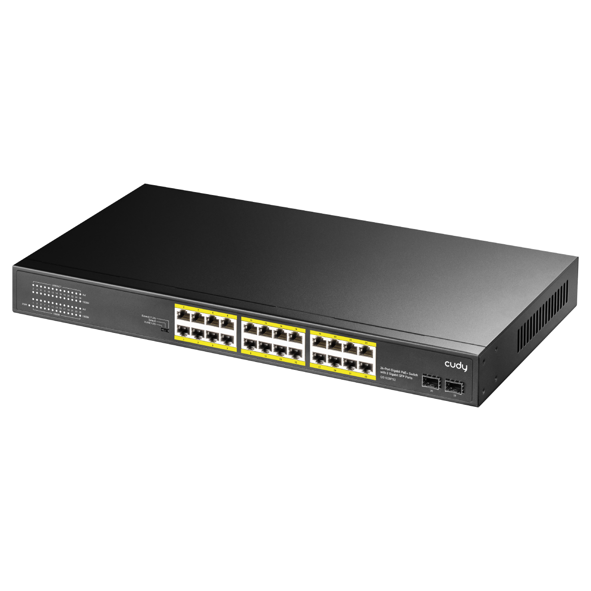 CUDY GS1028PS2 24 Port Gbit 24 Port PoE+ 300W 2xSFP Uplink Rackmount Yönetilemez Switch- 34507 CUDY GS1028PS2 24 Port Gbit 24 Port PoE+ 300W 2xSFP Uplink Rackmount Yönetilemez Switch - 34507