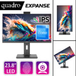 QUADRO EXPANSE AI B224 25165 i5-12450H 16GB 500GB SSD 23.8" DOS All in One PC P.İzi (Pivot) - 37859