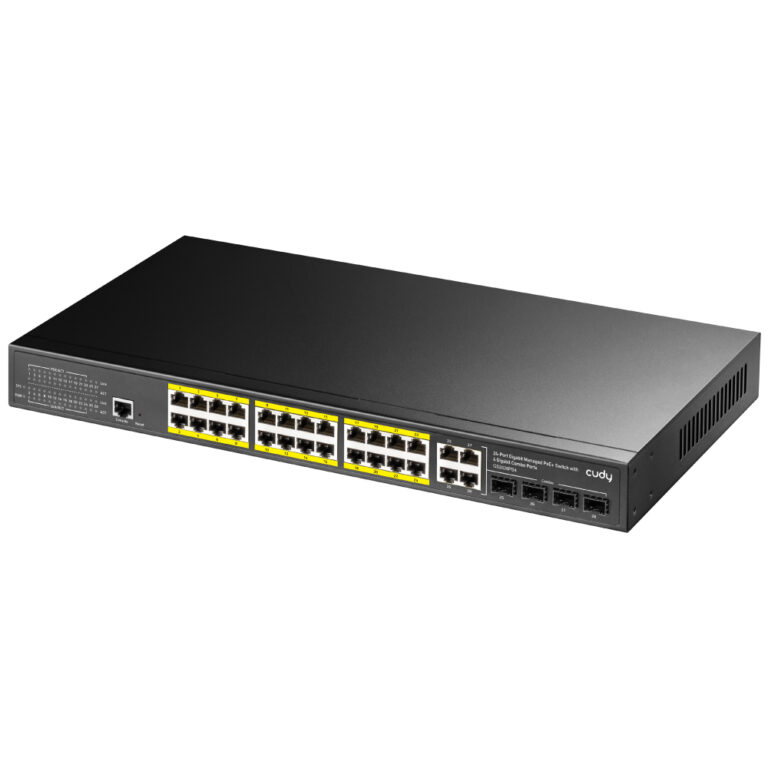 CUDY GS2028PS4-300W 28 Port Gbit 24 Port PoE+ 300W 4xCombo Uplink Yönetilebilir (L2) Switch - 34513