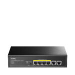 CUDY FS1006P 6 Port Mbit 4 Port PoE 60W 2xMbit Uplink Desktop Yönetilemez Metal Kasa Switch - 34499
