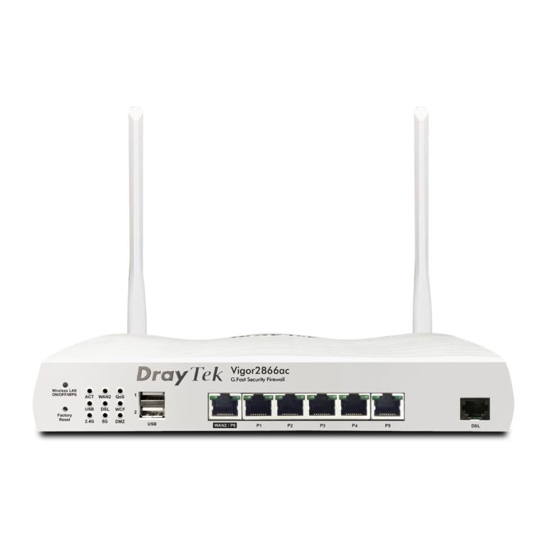 Draytek Vigor 2866Ax (WiFi6) VDSL2 & ADSL2+ Dual-WAN Wireless Security - Vigor 2866Ax