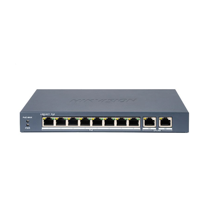 Hikvision DS-3E0310P-E/M 8 Port PoE (80W) 10/100Mbps + 2GE Uplink Switch- Net.Swi.Poe.Yok.0068 Hikvision DS-3E0310P-E/M 8 Port PoE (80W) 10/100Mbps + 2GE Uplink Switch - Net.Swi.Poe.Yok.0068
