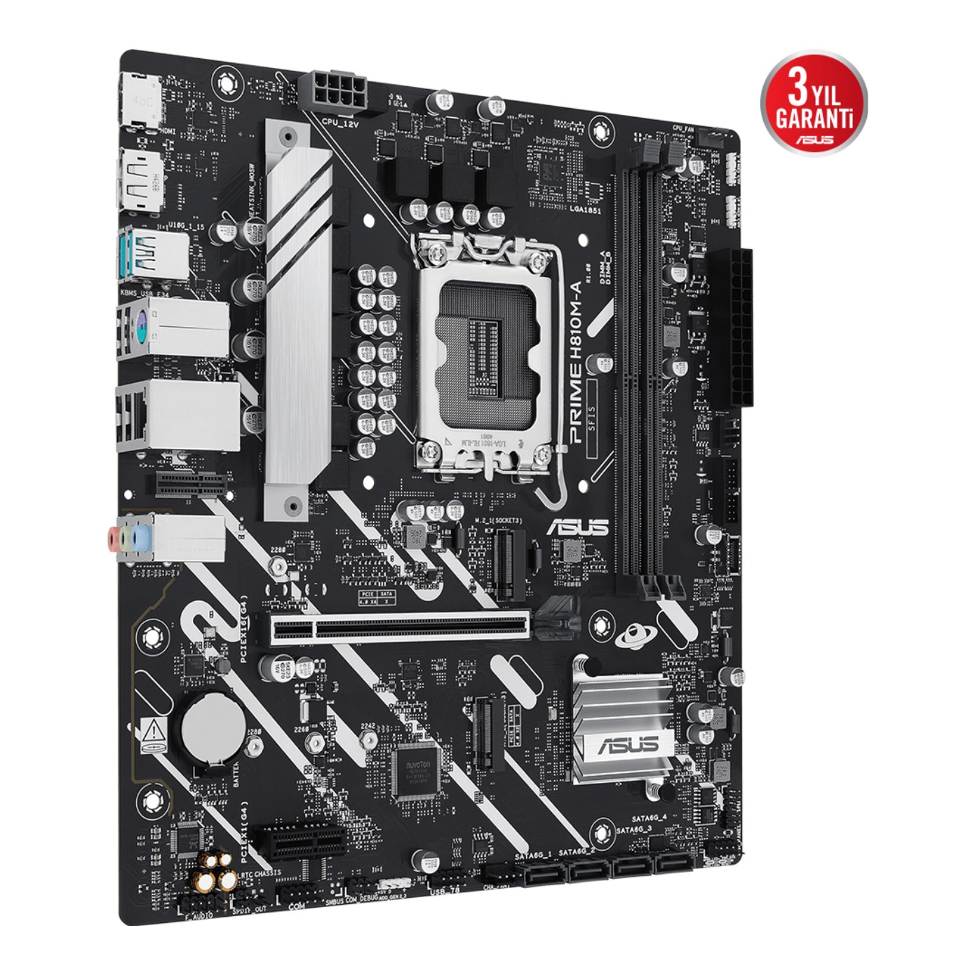 ASUS PRIME H810M-A-CSM LGA1851 DDR5 6400 Çift M2 USB3.2 AURA RGB mATX- 90MB1KK0-M0EAYC ASUS PRIME H810M-A-CSM LGA1851 DDR5 6400 Çift M2 USB3.2 AURA RGB mATX - 90MB1KK0-M0EAYC