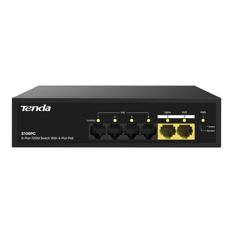TENDA S106PC 4FE PoE+ Port (55W)