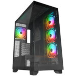 Rampage HYDRA V1 ARGB Fan+Hub Type-C E-ATX Siyah Exclusive Gaming Oyuncu Kasası - Bbi.Isl.Kas.Kas.0106