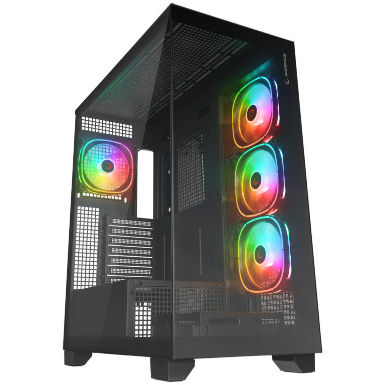 Rampage HYDRA V1 ARGB Fan+Hub Type-C E-ATX Siyah Exclusive Gaming Oyuncu Kasası - Bbi.Isl.Kas.Kas.0106