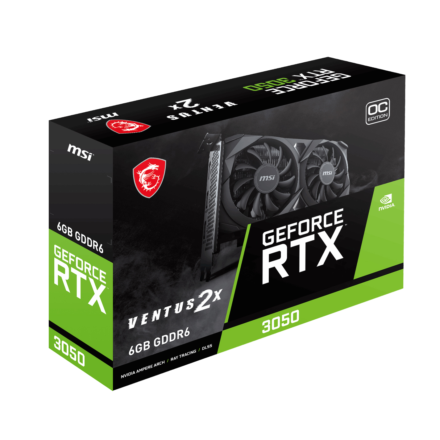 MSI 6GB GEFORCE RTX 3050 VENTUS 2X E 6G OC GDDR6 96Bit PCIE 4.0 X8 2xHDMI 1xDP- 3050 VENTUS 2X E 6G OC MSI 6GB GEFORCE RTX 3050 VENTUS 2X E 6G OC GDDR6 96Bit PCIE 4.0 X8 2xHDMI 1xDP - 3050 VENTUS 2X E 6G OC