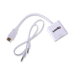 QPORT HDMI to VGA ÇEVİRİCİ SES GİRİŞİ VE KABLOSU + GÜÇ GİRİŞİ KABLOSU (Q-HD-VGJ) / Q-HD-VGJ-KAR62257 - Görsel 2