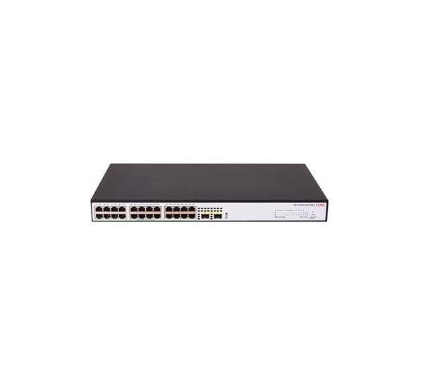 H3C Aolynk LS-1600V2-26S-HPWR-GL 24Port Gig. PoE+ Eth Switch 2*1G/10G SFP+ (370W - Net.Swi.Yone.0024
