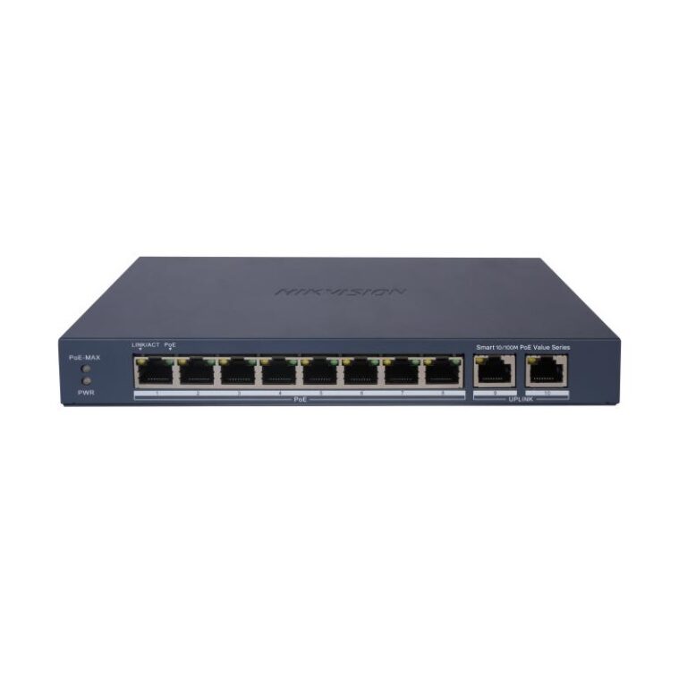 Hikvision DS-3E1310P-EI/M 8Port 10/100 Yönetilebilir Poe 60W Switch - DS-3E1310P-EI/M