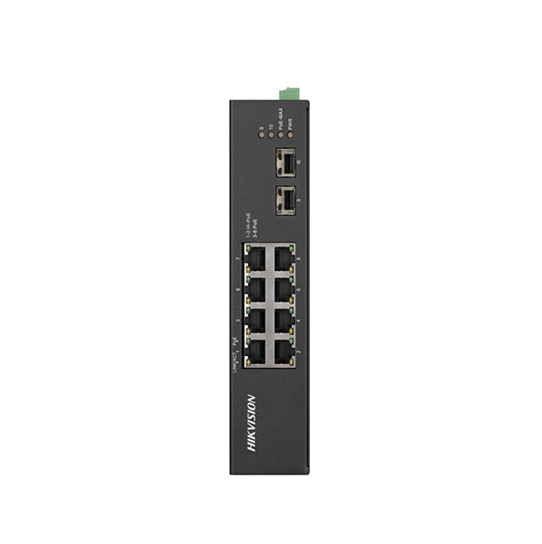 Hikvision DS-3T0510HP-E/HS 8 Port Hi-PoE (120W) Gigabit+2xSFP Endüstriyel Switch - Net.Swi.Yone.0009
