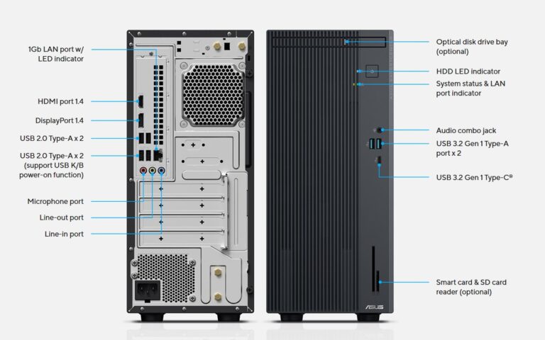 Asus ExpertCenter [i5-13420H] 8GB 512GB SSD OB VGA FDos [P500MV-I513428512B0D] - P500MV-I513428512B0D