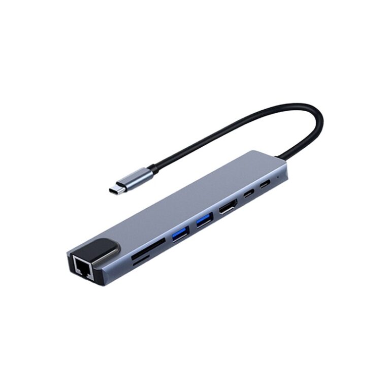 Frisby FA-7682C Type-C - 8 in1 RJ45+TF/SD+HDMI+USB*2+Type-C+PD - Aks.Cev.Typ.0056