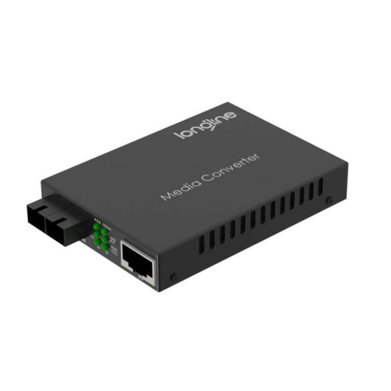 Longline 10/100/1000M 1310nm Singlemode 10Km SC Media Converter - LNG-3110GSA-11-10-AS