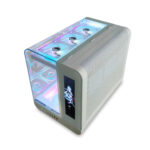 QUADRO QX100 EAGLE Gaming Kasa Pencereli Led Ekran Beyaz 9xRGB FAN / QX100_White-KAR64347 - Görsel 2