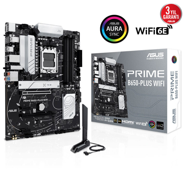 Asus PRIME B650-PLUS WIFI AM5 DDR5 Ses+2.5GLan HDMI DP 2xM2 USB3.2 ATX - 90MB1KP0-M0EAY0