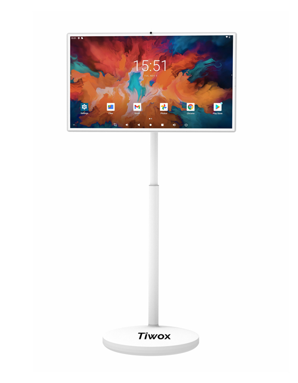Tiwox KSK-3200 32" FHD 8GB 128GB Wi-Fi+Cam 15000mah Taşınab. TV Android13 (Beyaz - Otv.Pos.Ter.0093