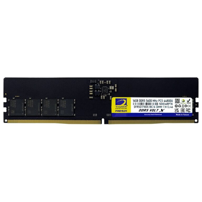 Twinmos 16GB 5600Mhz DDR5 CL46 Kutulu PC Bellek (TMD516GB5600U46WO - TMD516GB5600U46WO