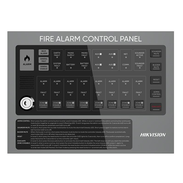 Hikvision HF-C108 Konvansiyonel Yangın Alarm Kontrol Paneli- 8 zon - Guv.Kon.Yan.0006