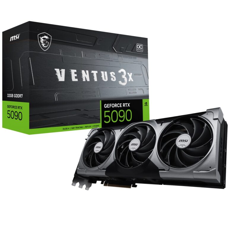 MSI 32GB GEFORCE RTX 5090 32G VENTUS 3X OC GDRR7 [512bit] PCI 5.0 1xHDMI 3xDP - GEFORCE RTX 5090 32G VEN