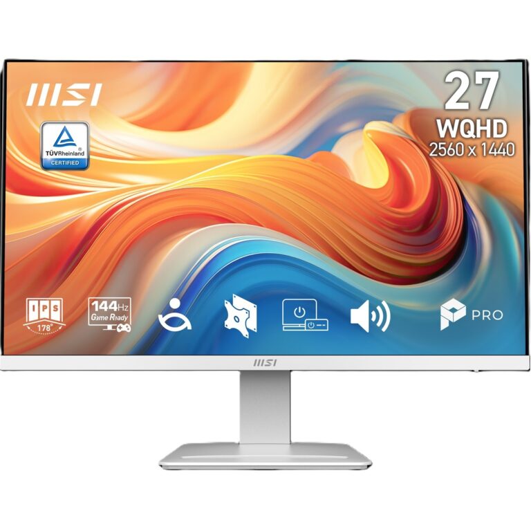 27" MSI PRO MP273QW E14 1ms 144Hz 2560x1440 IPS HDMI DP Beyaz Flat Monitör - PRO MP273QW E14