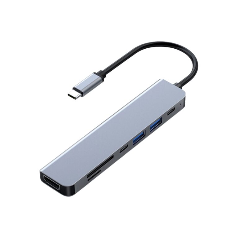 Frisby FA-7684C Type-C - 7 in1 USB-C+HDMI+SD/TF+USB3.0+PD+USB-C  Çevirici - FA-7684C