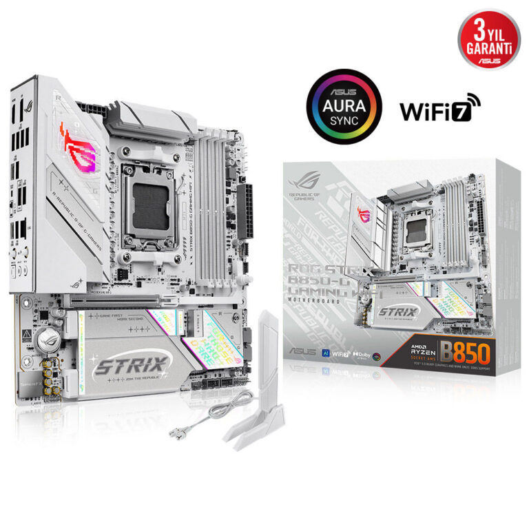 Asus ROG STRIX B850-G GAMING WIFI B850 DDR5 DP/HDMI PCI 5.0 AM5 Anakart - Bbi.Isl.Ank.Amd.0100