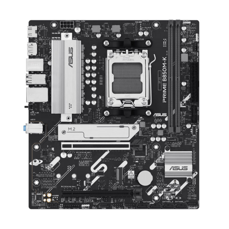 ASUS PRIME B850M-K AM5 DDR5 8200 DP HDMI 2xM2 USB3.2 AURA RGB 2.5Gbit LAN mATX - 90MB1LV0-M0EAY0
