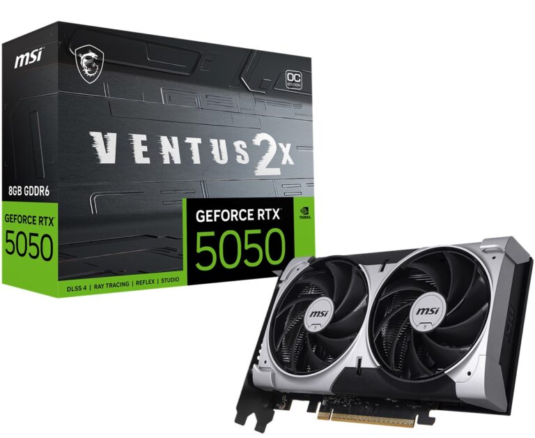 MSI 8GB GEFORCE RTX 5050 8G VENTUS 2X OC GDDR6 [128Bit]  PCIE 5.0 1xHDMI 3xDP - RTX 5050 8G VENTUS 2X OC