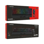RAMPAGE ECLIPSE Siyah Usb RGB Aydınlatmalı Q Gaming Oyuncu Klavye Mouse Set / ECLIPSE-KAR64717 - Görsel 5