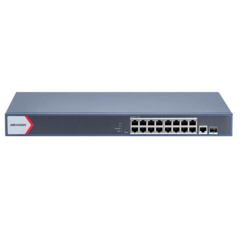Hikvision DS-3E1518P-EI 16Port Gigabit  1Sfp Poe Yönetilebilir 230W Switch - DS-3E1518P-EI