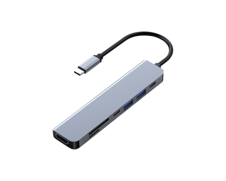 FRISBY FA-7684C Type-C - 7 in1 USB-C+HDMI+SD/TF+USB3.0+PD+USB-C - FA-7684C