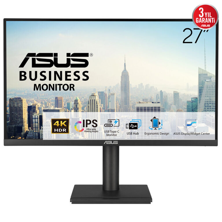 27" Asus VA27UQSB 5ms 60Hz IPS 2xHDMI DP Vesa Siyah Pivot Monitör - VA27UQSB