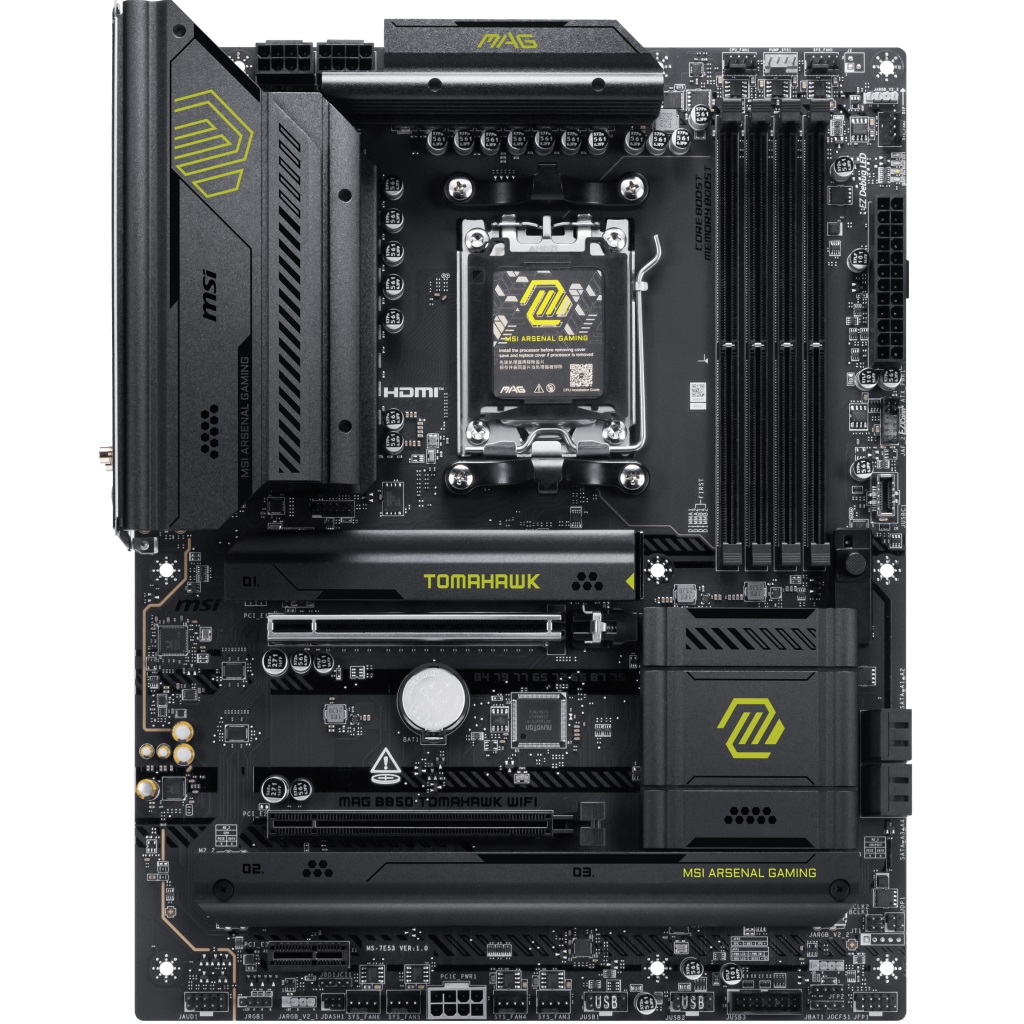 MSI MAG B850 TOMAHAWK WIFI AM5 DDR5 8200(OC) HDMI M.2 5GLan WiFi7 ATX- MAG B850 TOMAHAWK WIFI MSI MAG B850 TOMAHAWK WIFI AM5 DDR5 8200(OC) HDMI M.2 5GLan WiFi7 ATX - MAG B850 TOMAHAWK WIFI